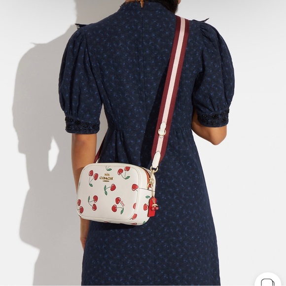 Jamie Camera Bag With Heart Cherry Print - Picture 4 of 5